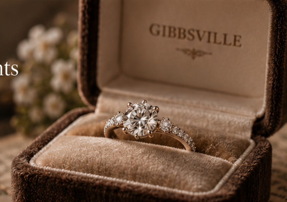 Diamond ring presented inside a jewelry box
